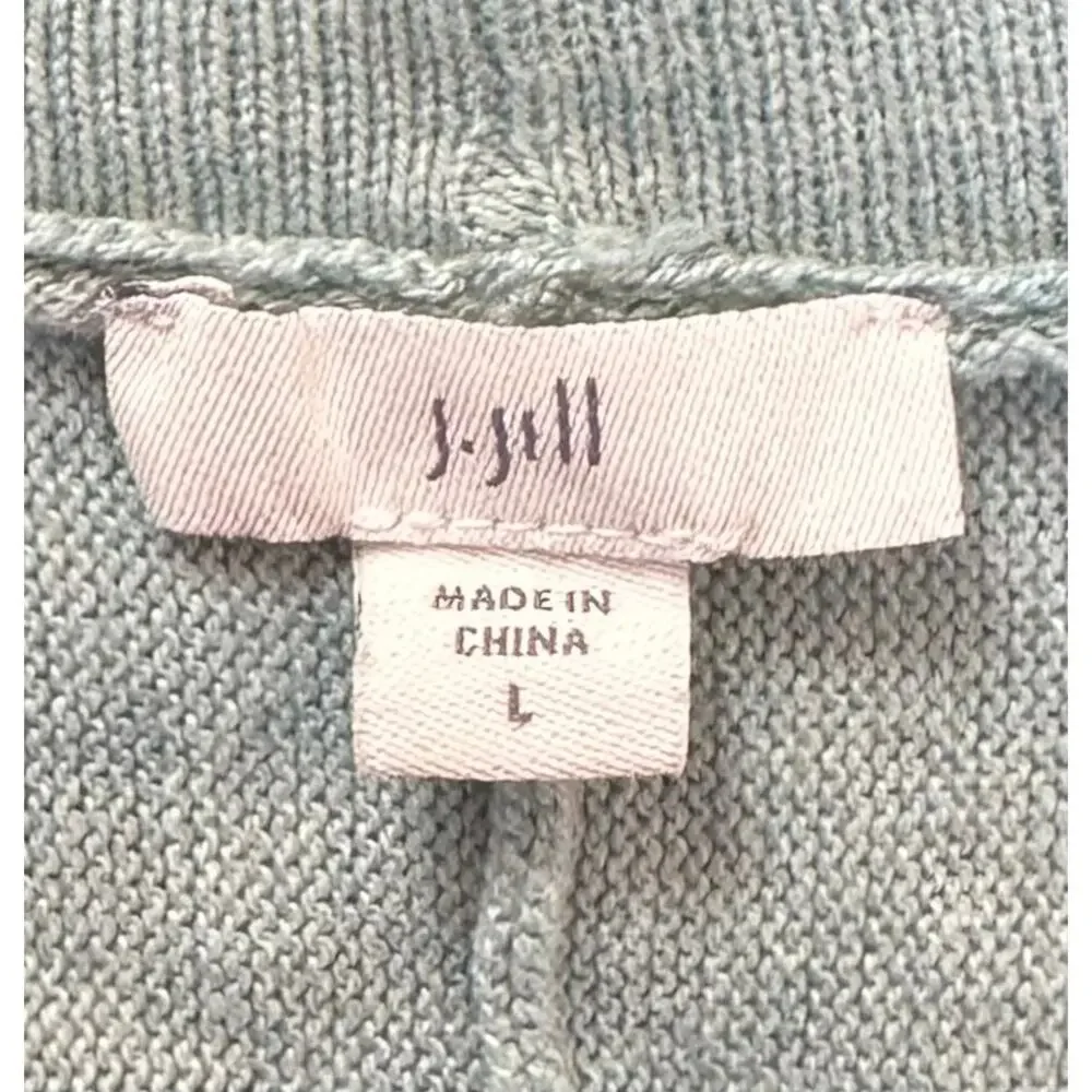 2/$30 J. Jill Wrap Sweater Lucite Heather Blue Green Size L